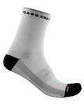 CASTELLI Cyklistické ponožky klasické - ROSSO CORSA 11 LADY - čierna/biela