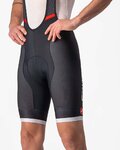 CASTELLI Cyklistické nohavice krátke s trakmi - COMPETIZIONE KIT - čierna/strieborná
