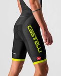 CASTELLI Cyklistické nohavice krátke s trakmi - COMPETIZIONE KIT - žltá/čierna