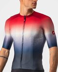 CASTELLI Cyklistický dres s krátkym rukávom - AERO RACE 6.0 - červená/biela/modrá