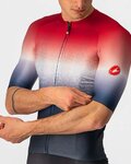 CASTELLI Cyklistický dres s krátkym rukávom - AERO RACE 6.0 - červená/biela/modrá