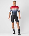CASTELLI Cyklistický dres s krátkym rukávom - AERO RACE 6.0 - červená/biela/modrá