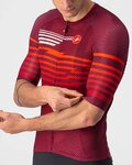 CASTELLI Cyklistický dres s krátkym rukávom - CLIMBER'S 3.0 - červená/bordová
