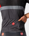 CASTELLI Cyklistický dres s krátkym rukávom - A BLOCCO - čierna/šedá/červená