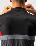 CASTELLI Cyklistický dres s krátkym rukávom - A BLOCCO - čierna/šedá/červená