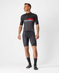 CASTELLI Cyklistický dres s krátkym rukávom - A BLOCCO - čierna/šedá/červená