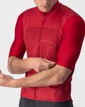 CASTELLI Cyklistický dres s krátkym rukávom - BAGARRE  - červená