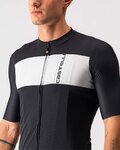 CASTELLI Cyklistický dres s krátkym rukávom - PROLOGO VII - čierna/béžová/šedá