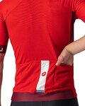 CASTELLI Cyklistický dres s krátkym rukávom - ENTRATA VI - bordová/červená