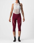 CASTELLI Cyklistické nohavice 3/4 bez trakov - VELOCISSIMA 3 LADY  - ružová/bordová