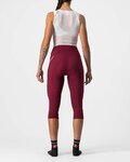 CASTELLI Cyklistické nohavice 3/4 bez trakov - VELOCISSIMA 3 LADY  - ružová/bordová