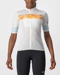 CASTELLI Cyklistický dres s krátkym rukávom - FENICE LADY - ivory/oranžová