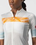 CASTELLI Cyklistický dres s krátkym rukávom - FENICE LADY - ivory/oranžová