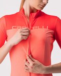 CASTELLI Cyklistický dres s krátkym rukávom - VELOCISSIMA LADY - ružová/oranžová