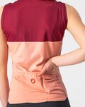 CASTELLI Cyklistický dres bez rukávov - VELOCISSIMA LADY - bordová/ružová