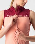 CASTELLI Cyklistický dres bez rukávov - VELOCISSIMA LADY - bordová/ružová