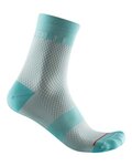 CASTELLI Cyklistické ponožky klasické - VELOCISSIMA 12 LADY - svetlo modrá/šedá