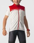 CASTELLI Cyklistický dres s krátkym rukávom - NEO PROLOGO KIDS - červená/biela