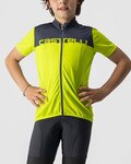 CASTELLI Cyklistický dres s krátkym rukávom - NEO PROLOGO KIDS - žltá/modrá