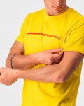 CASTELLI Cyklistické tričko s krátkym rukávom - VENTAGLIO TEE - žltá