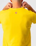 CASTELLI Cyklistické tričko s krátkym rukávom - VENTAGLIO TEE - žltá