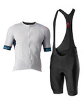 CASTELLI Cyklistický krátky dres a krátke nohavice - ENTRATA VI - čierna/šedá