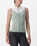 CASTELLI Cyklistický dres bez rukávov - SOLARIS LADY - zelená/ivory