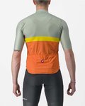CASTELLI Cyklistický dres s krátkym rukávom - A BLOCCO - oranžová/bordová/zelená/žltá