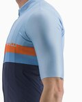 CASTELLI Cyklistický dres s krátkym rukávom - A BLOCCO - modrá/oranžová