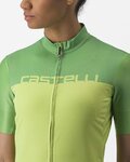 CASTELLI Cyklistický dres s krátkym rukávom - VELOCISSIMA LADY - zelená/žltá