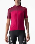 CASTELLI Cyklistický dres s krátkym rukávom - VELOCISSIMA LADY - červená/ružová