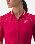 CASTELLI Cyklistický dres s krátkym rukávom - PEZZI LADY - červená