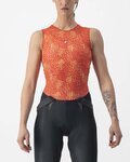 CASTELLI Cyklistické tričko bez rukávov - PRO MESH 4 W LADY - oranžová