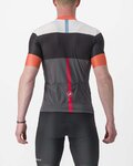 CASTELLI Cyklistický dres s krátkym rukávom - SEZIONE - šedá/čierna/oranžová