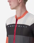 CASTELLI Cyklistický dres s krátkym rukávom - SEZIONE - šedá/čierna/oranžová