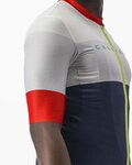 CASTELLI Cyklistický dres s krátkym rukávom - SEZIONE - ivory/modrá/červená