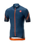 CASTELLI Cyklistický dres s krátkym rukávom - ENTRATA 3.0 - modrá/oranžová