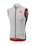 CASTELLI Cyklistický dres bez rukávov - ENTRATA 3.0 - červená/biela