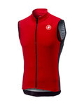 CASTELLI Cyklistický dres bez rukávov - ENTRATA 3.0 - červená/čierna
