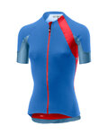 CASTELLI Cyklistický dres s krátkym rukávom - SCHEGGIA 2.0 LADY - modrá/červená