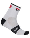 CASTELLI Cyklistické ponožky klasické - ROSSO CORSA 9 - biela
