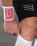 COMPRESSPORT potítka - 3D.DOTS - biela/červená