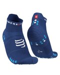 COMPRESSPORT Cyklistické ponožky členkové - PRO RACING 4.0 RUN - modrá