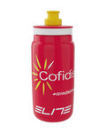 ELITE Cyklistická fľaša na vodu - FLY COFIDIS 550ml - biela/červená