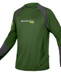Cyklistický dres s dlhým rukávom letný - MT500 BURNER SUMMER - zelená/šedá