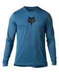 FOX Cyklistický dres s dlhým rukávom letný - RANGER TRU DRI - modrá