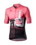 CASTELLI Cyklistický dres s krátkym rukávom - HUNGARY BIG START - ružová/čierna/biela