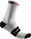 CASTELLI Cyklistické ponožky klasické - GIRO D'ITALIA 2021 - biela/čierna