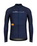GOBIK Cyklistický dres s dlhým rukávom zimný - SUPERCOBBLE - modrá