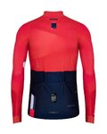 GOBIK Cyklistický dres s dlhým rukávom zimný - SUPERCOBBLE - modrá/červená